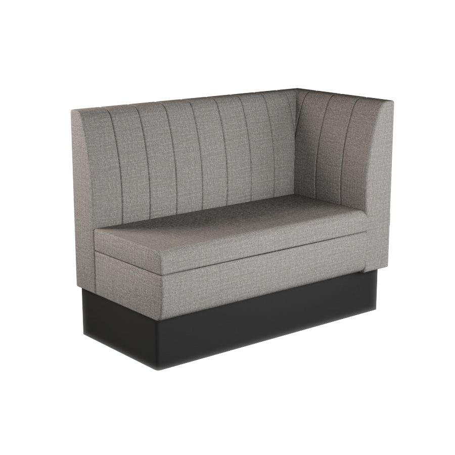 Extended Corner Booth Unit - Fluted Back