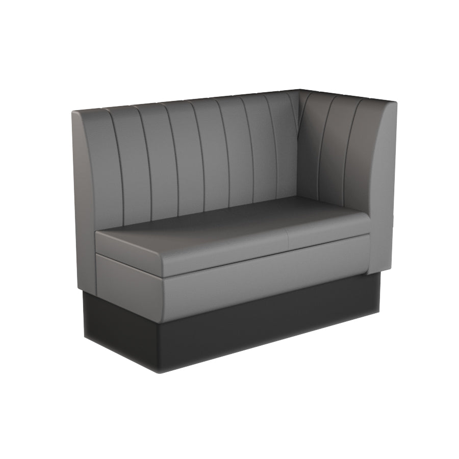 Extended Corner Booth Unit - Fluted Back