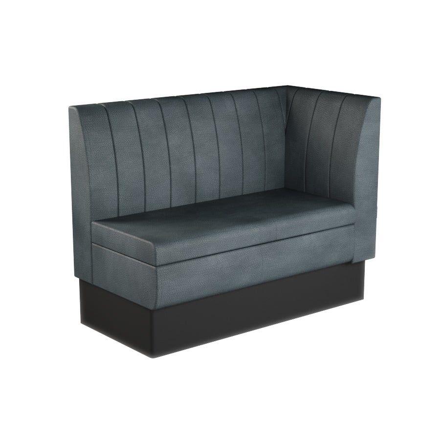 Extended Corner Booth Unit - Fluted Back