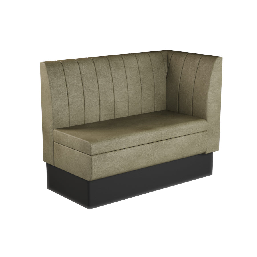 Extended Corner Booth Unit - Fluted Back