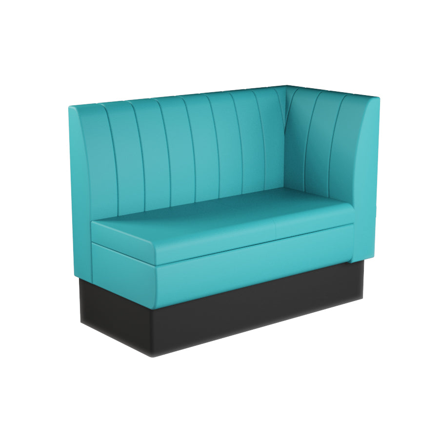 Extended Corner Booth Unit - Fluted Back