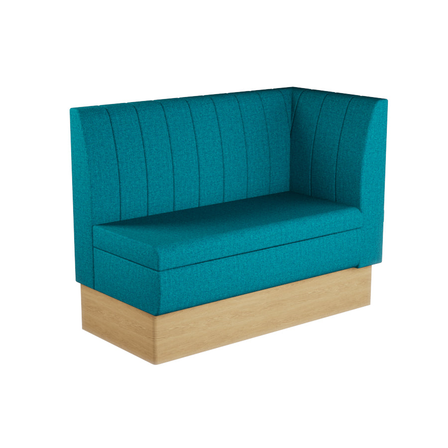 Extended Corner Booth Unit - Fluted Back