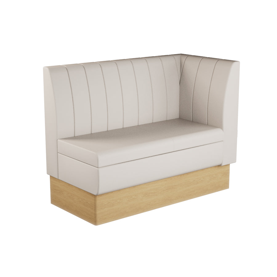 Extended Corner Booth Unit - Fluted Back