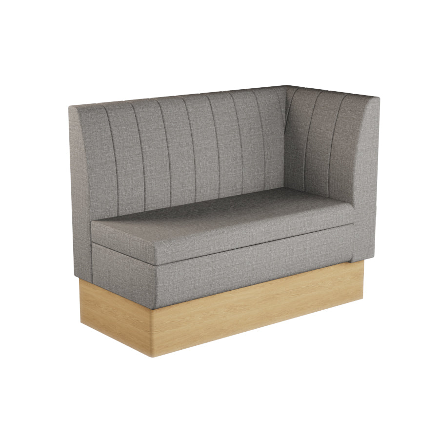 Extended Corner Booth Unit - Fluted Back