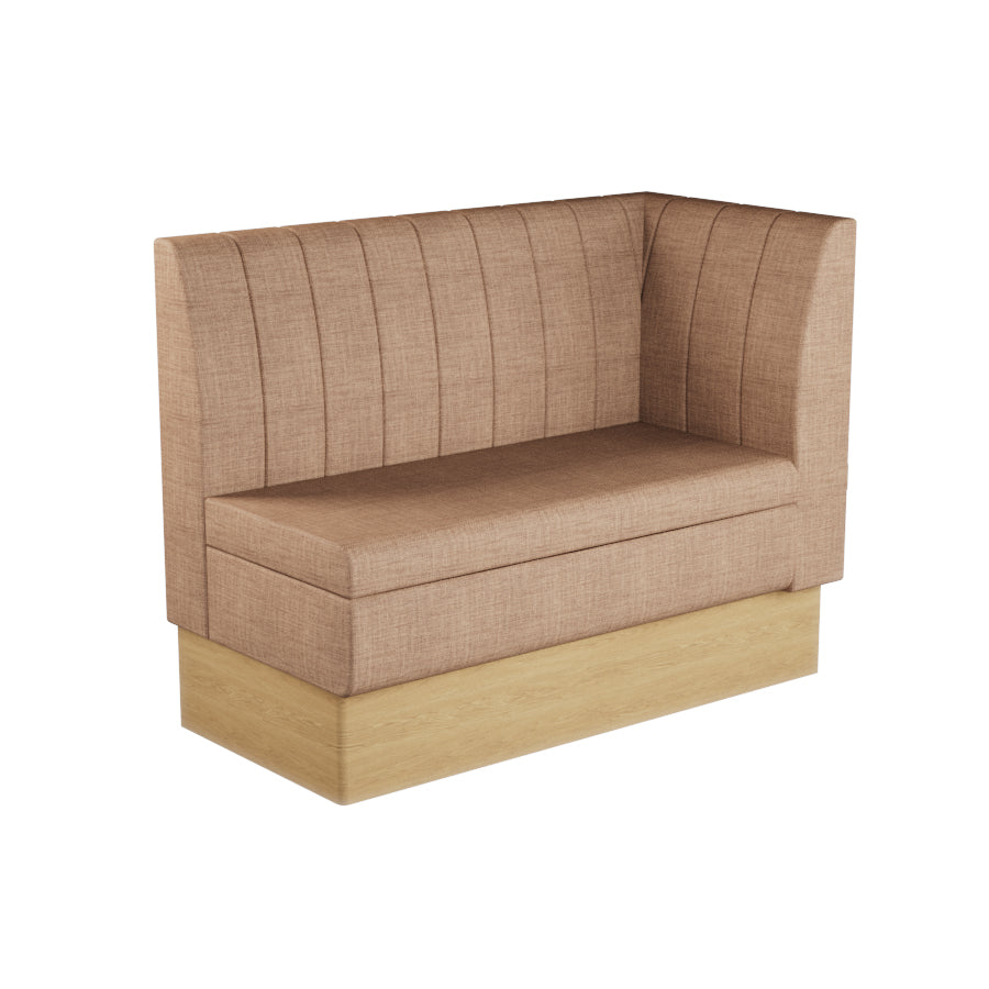 Extended Corner Booth Unit - Fluted Back