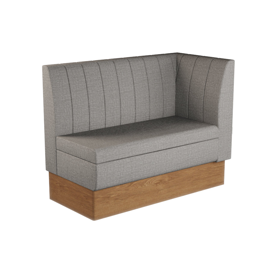 Extended Corner Booth Unit - Fluted Back