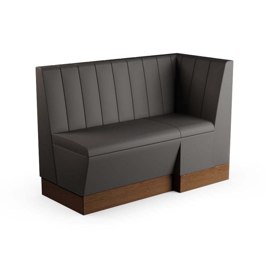 Extended Corner Booth Unit - Fluted Back