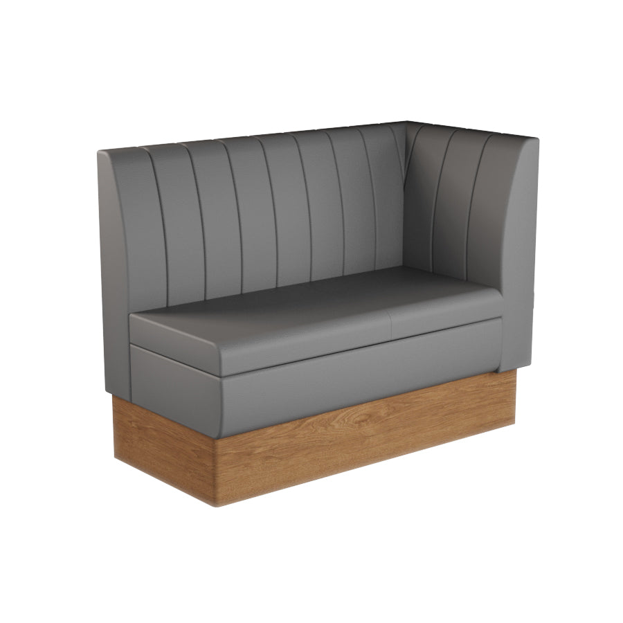 Extended Corner Booth Unit - Fluted Back