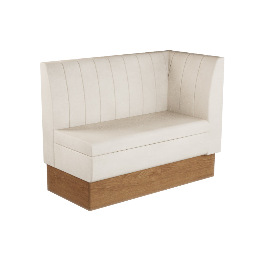 Extended Corner Booth Unit - Fluted Back