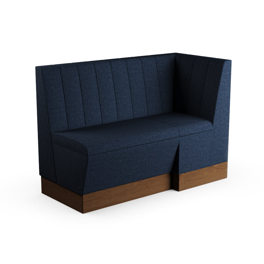 Extended Corner Booth Unit - Fluted Back