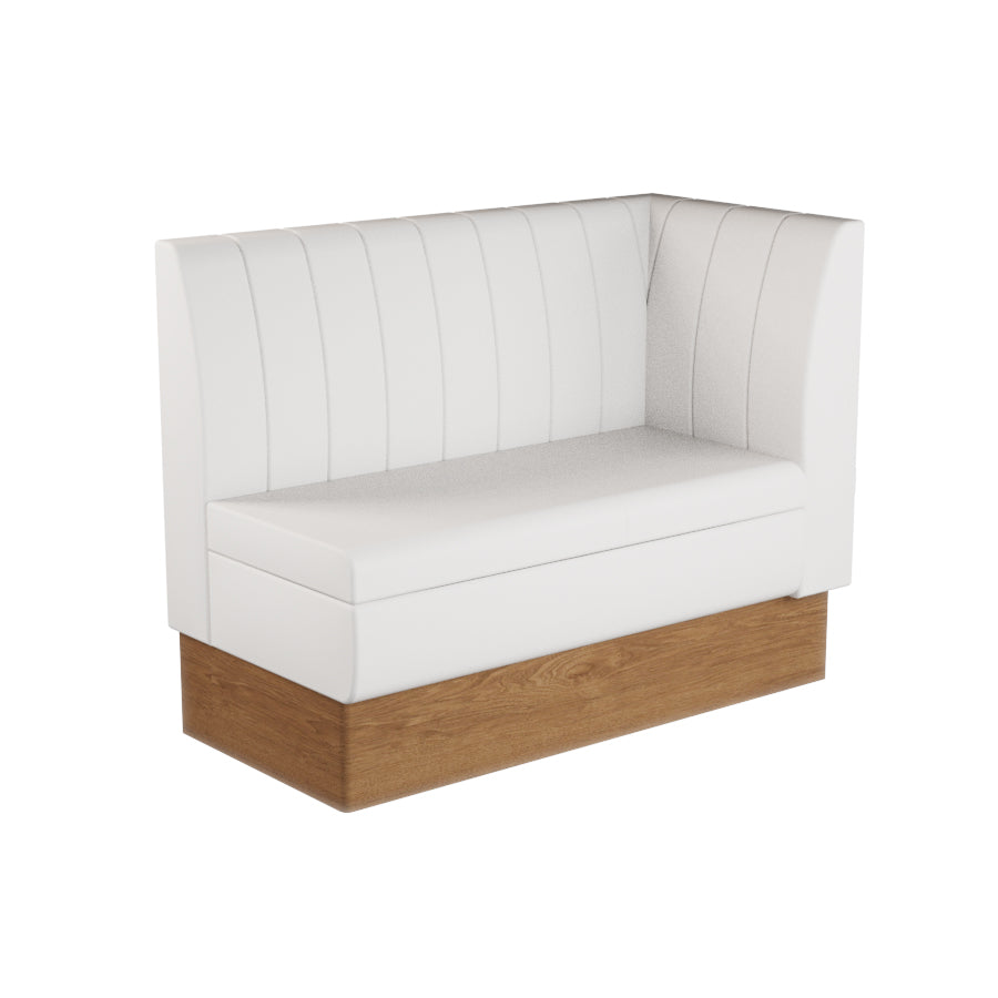 Extended Corner Booth Unit - Fluted Back