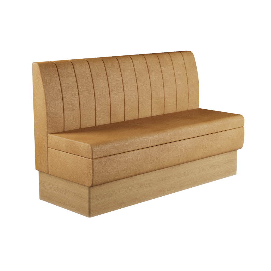 Fluted Straight Booth Seat - 1500mm Large Unit