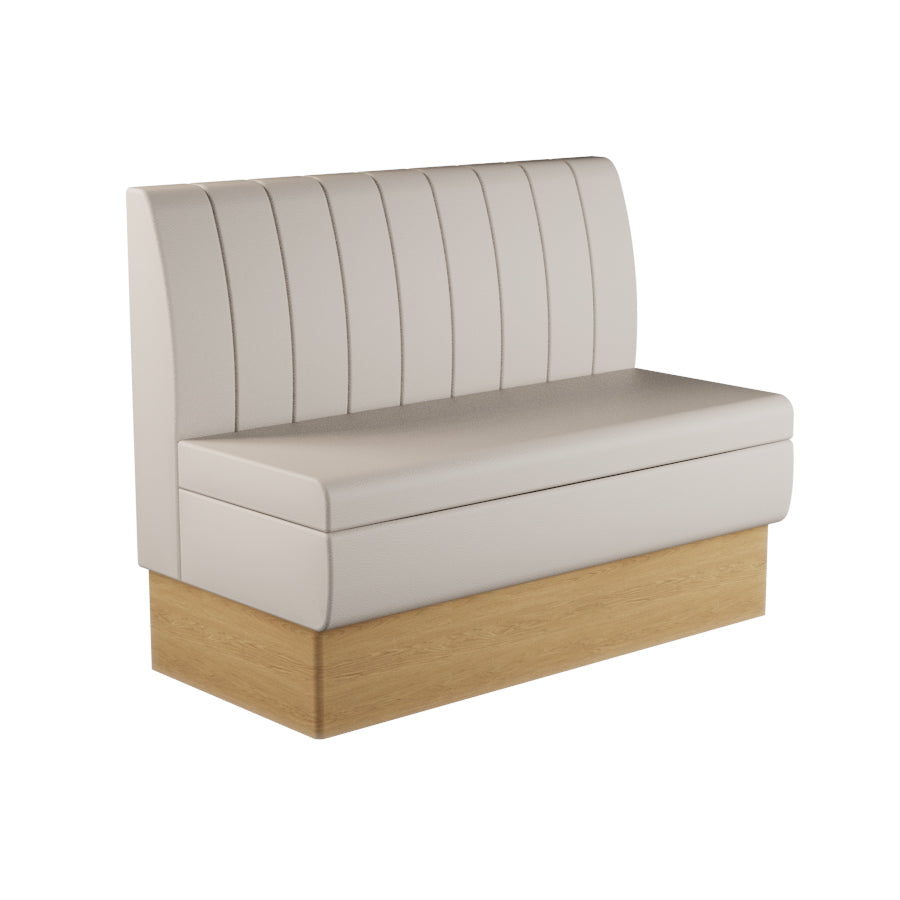Fluted Straight Booth Seat - 1200mm Medium Unit