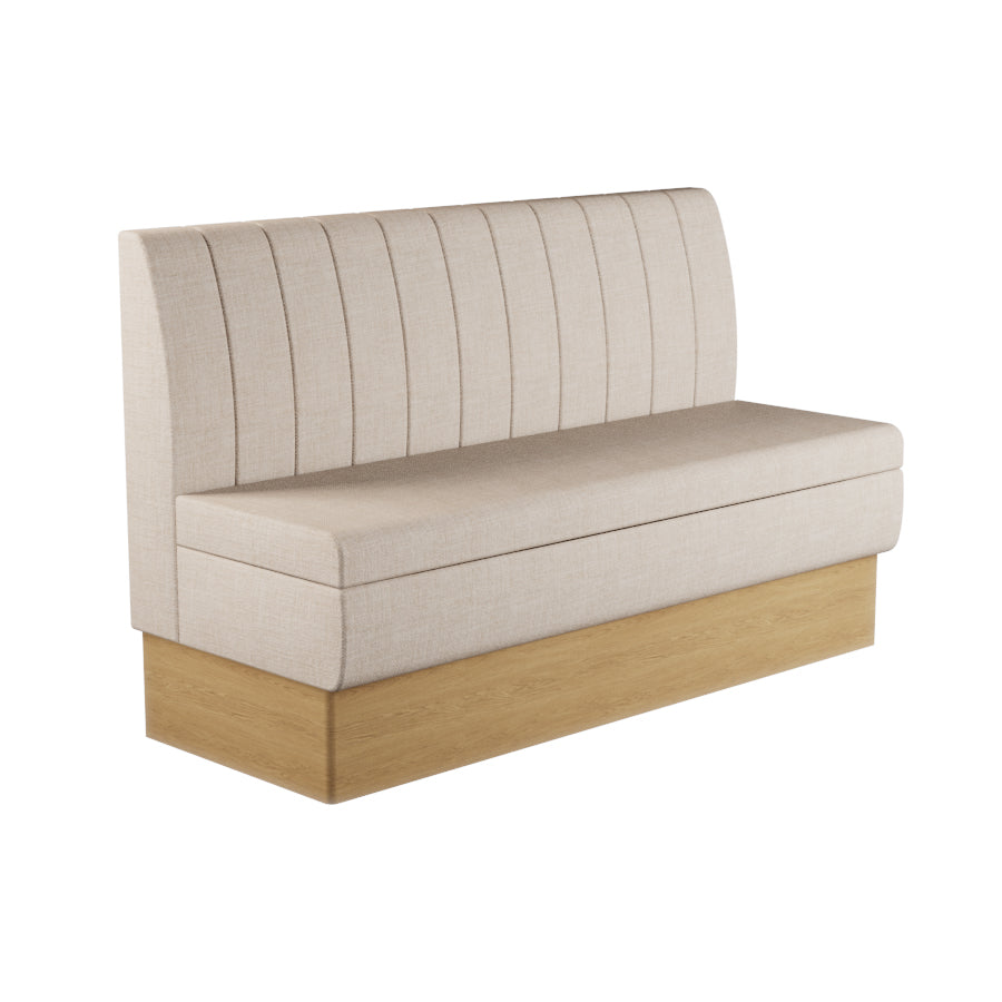 Fluted Straight Booth Seat - 1500mm Large Unit