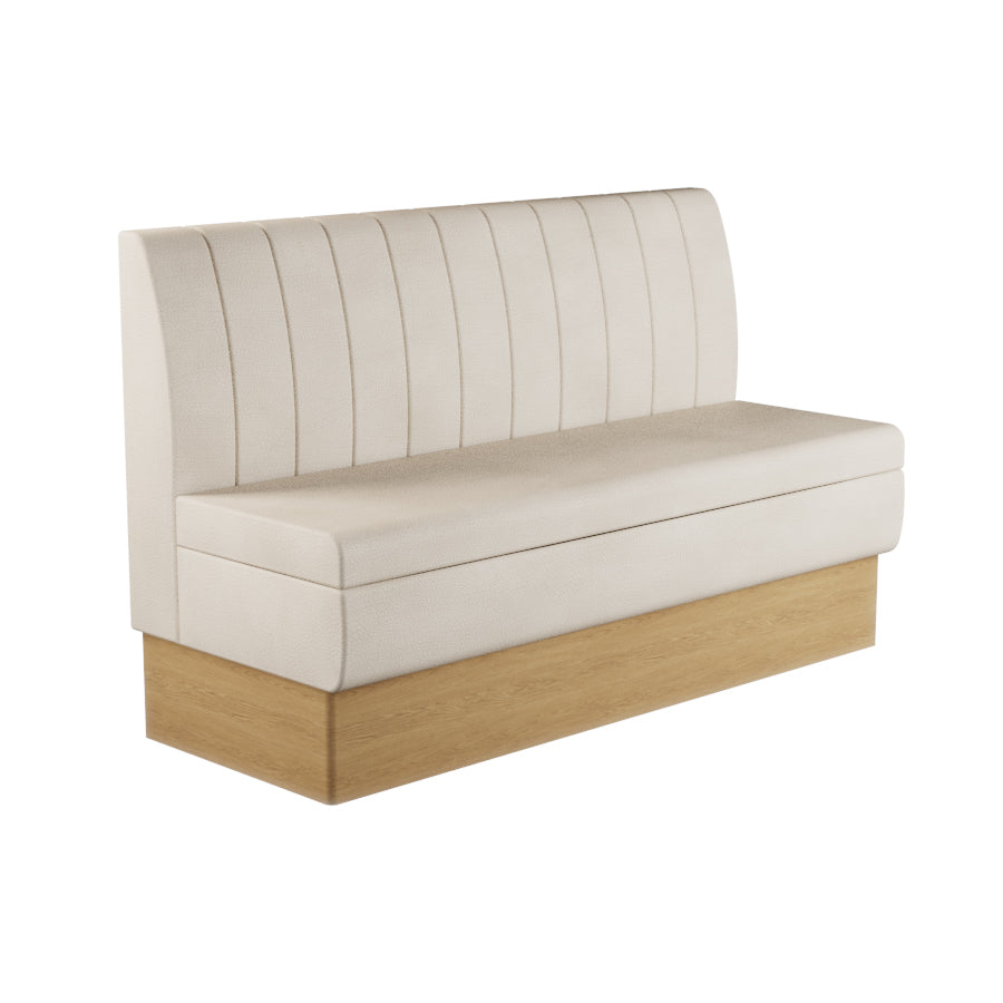 Fluted Straight Booth Seat - 1500mm Large Unit