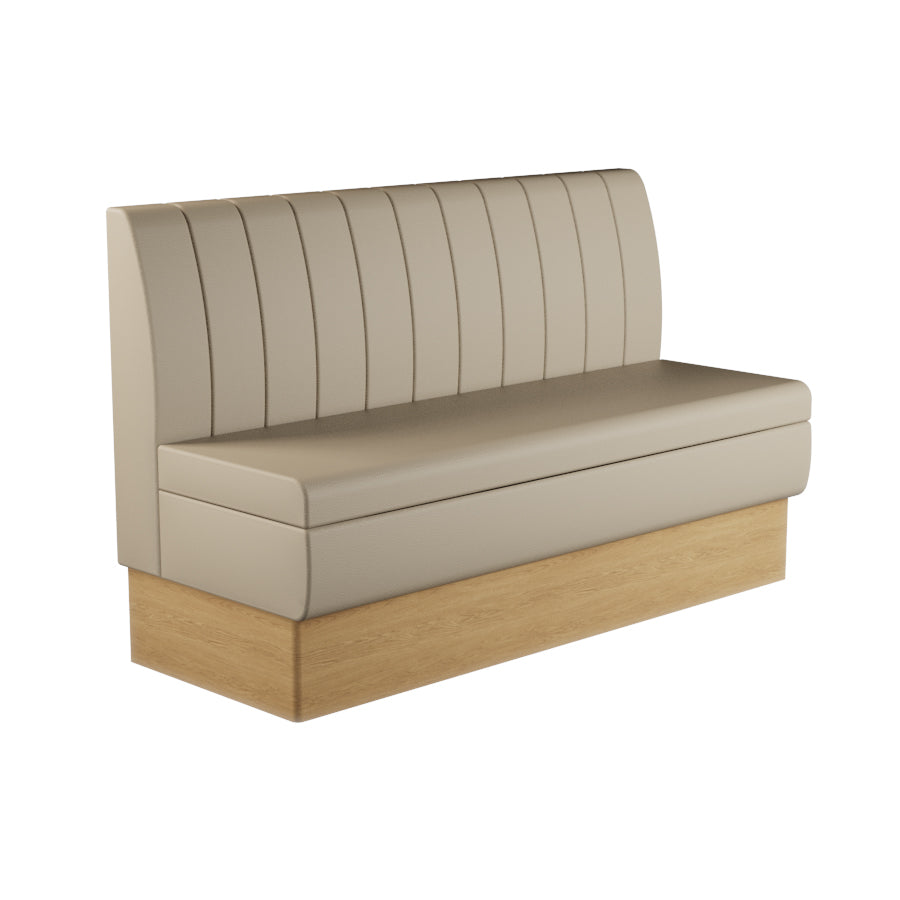Fluted Straight Booth Seat - 1500mm Large Unit
