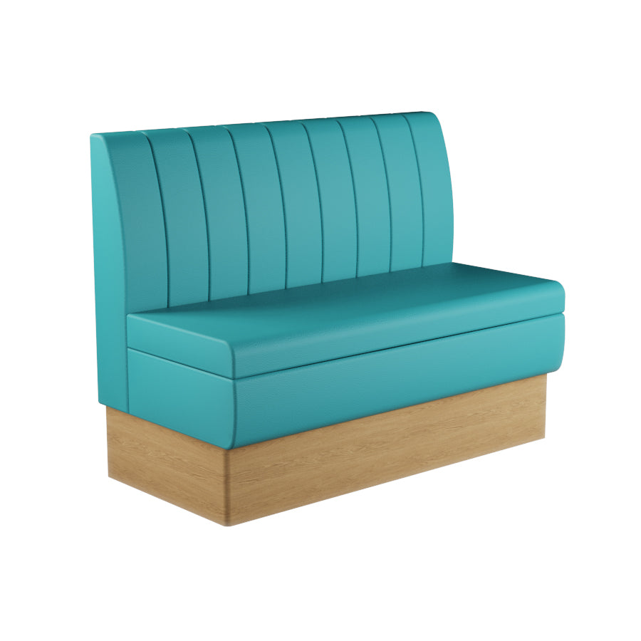 Fluted Straight Booth Seat - 1200mm Medium Unit