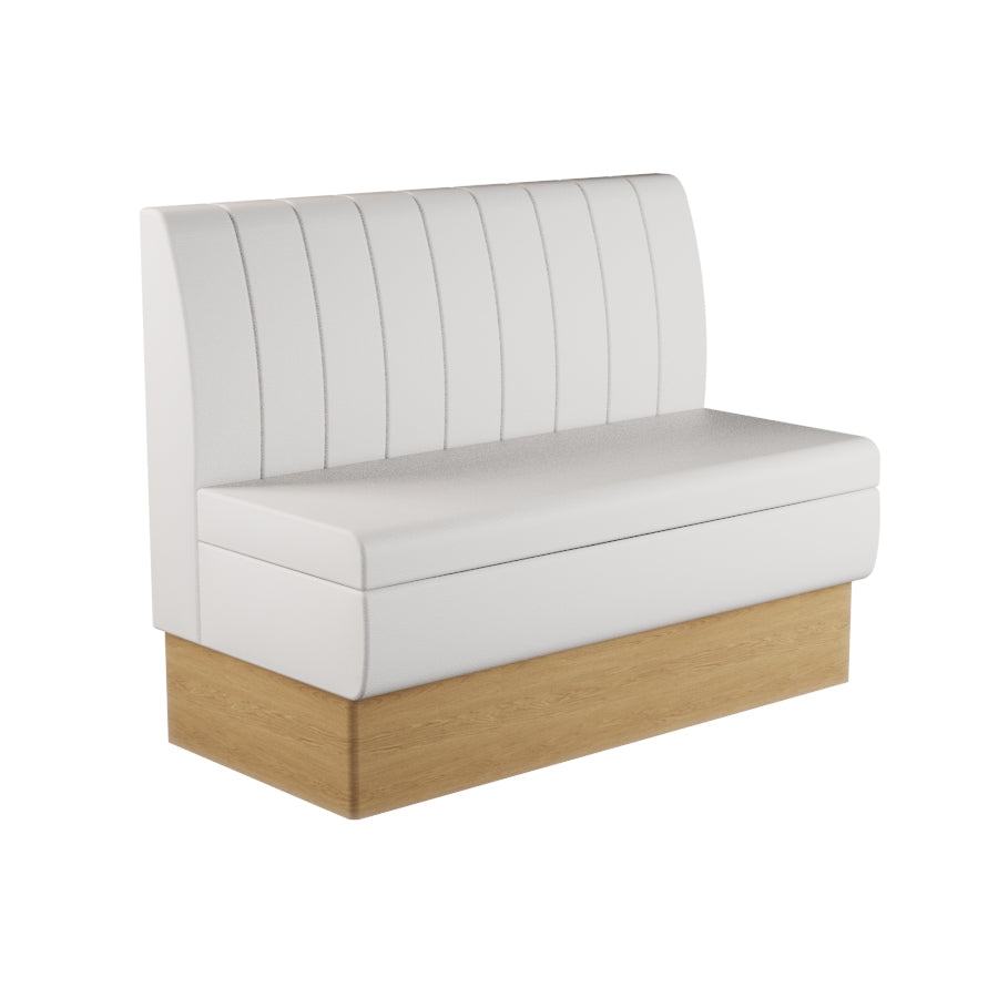 Fluted Straight Booth Seat - 1200mm Medium Unit