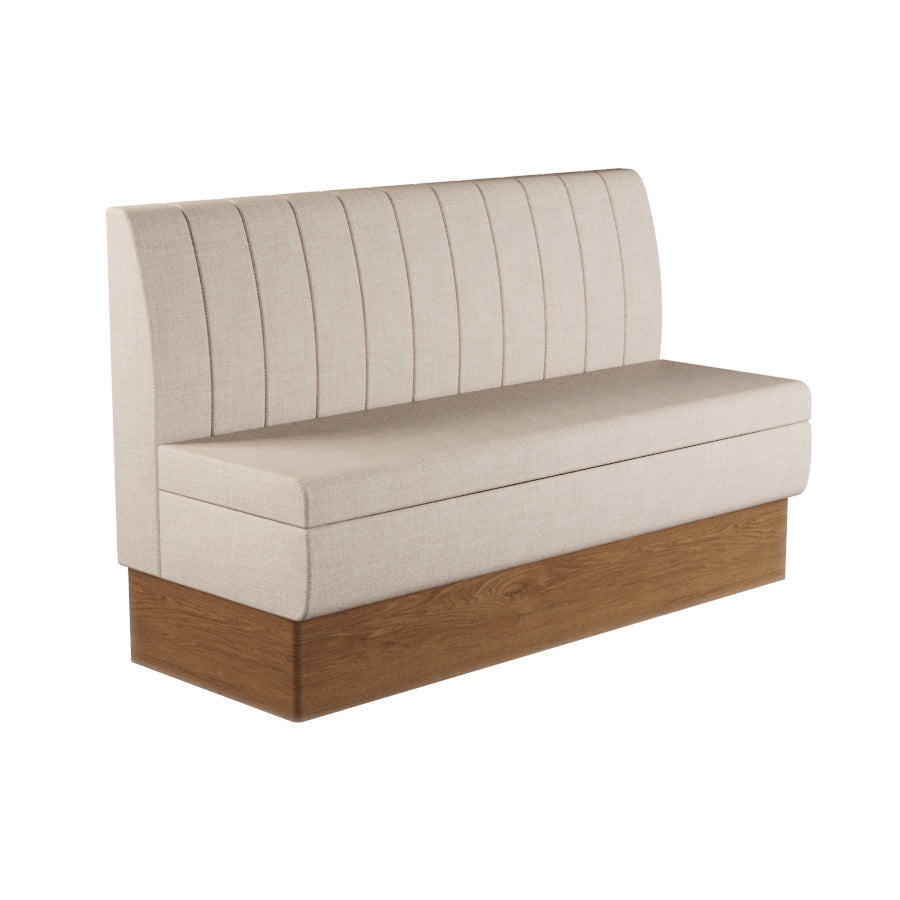 Fluted Straight Booth Seat - 1500mm Large Unit