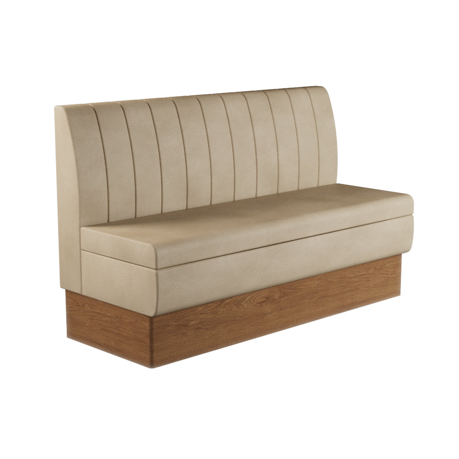 Fluted Straight Booth Seat - 1500mm Large Unit