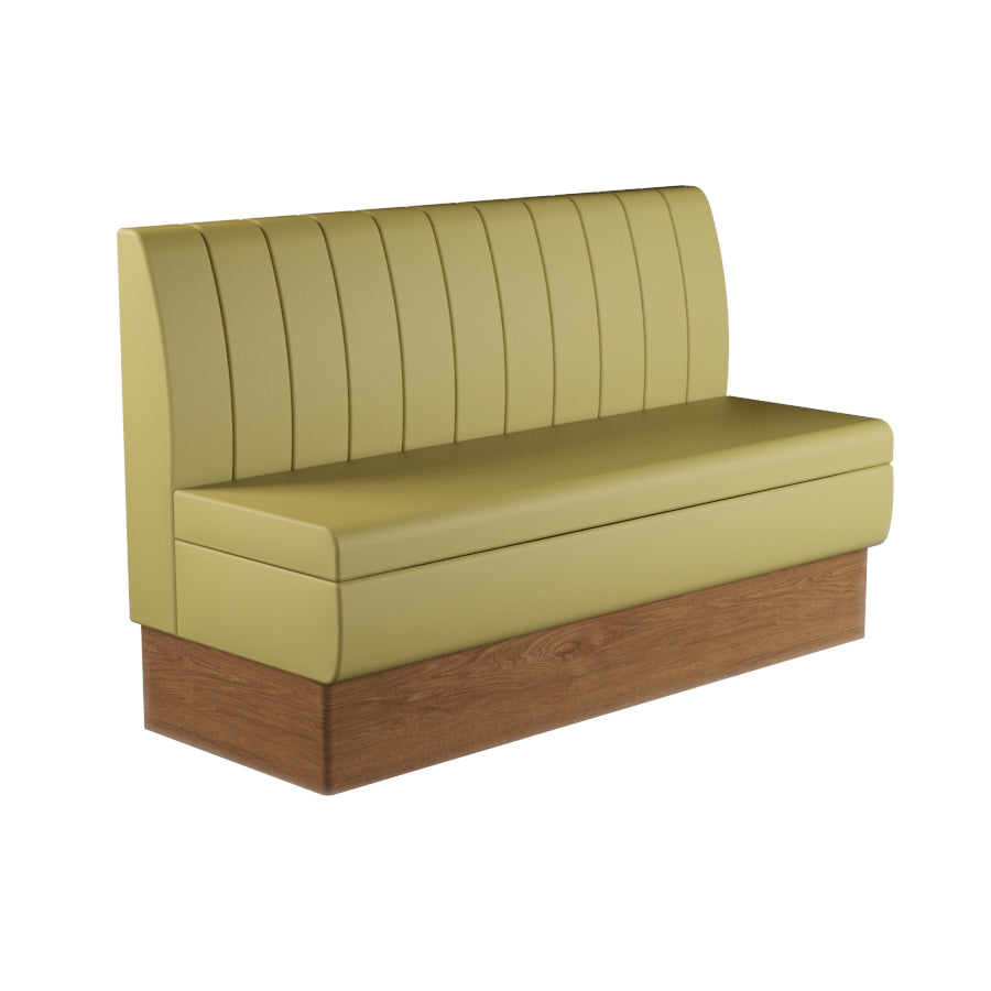 Fluted Straight Booth Seat - 1500mm Large Unit