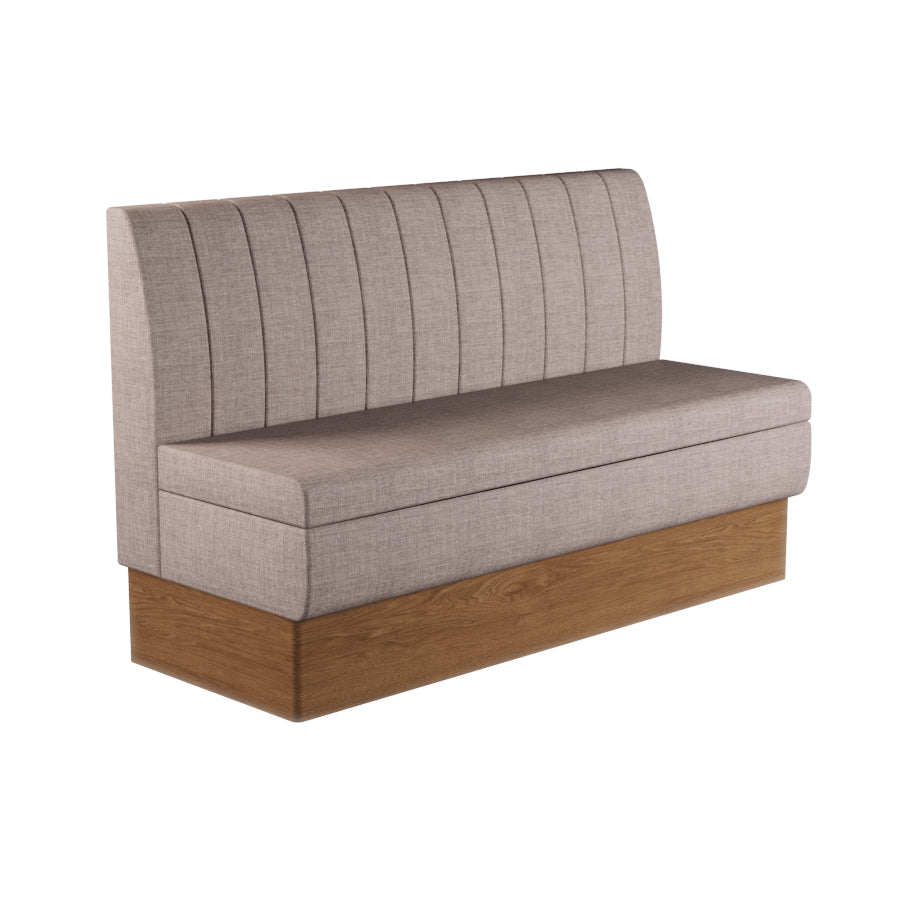 Fluted Straight Booth Seat - 1500mm Large Unit