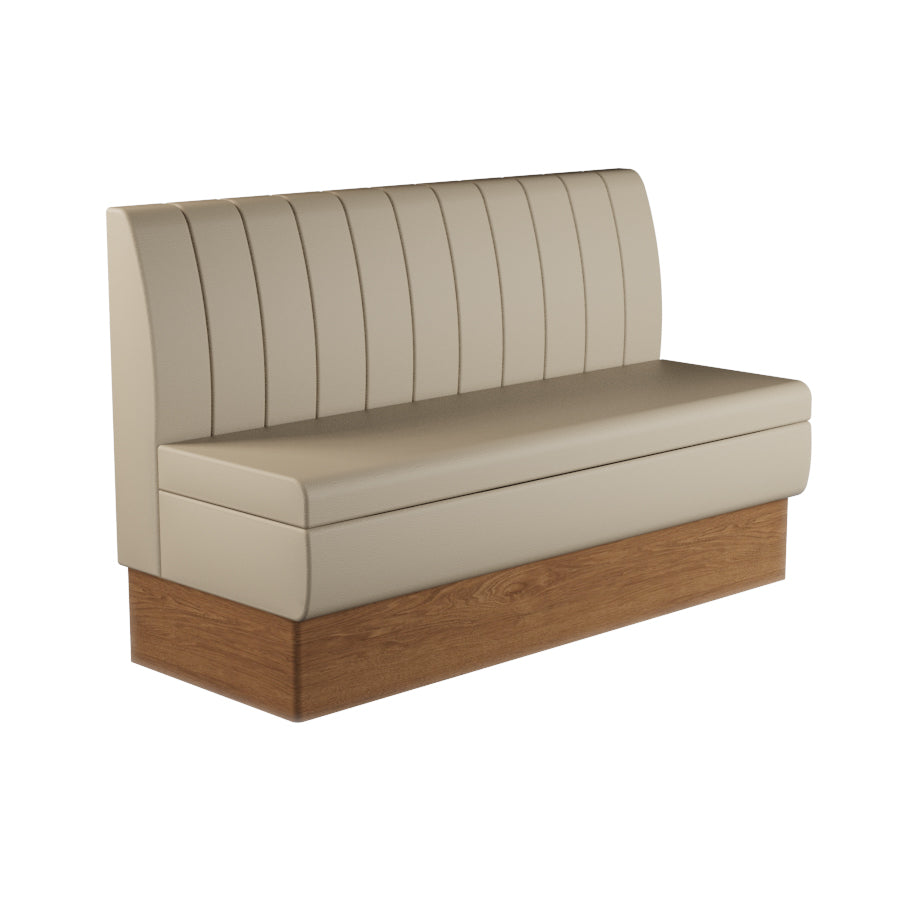 Fluted Straight Booth Seat - 1500mm Large Unit