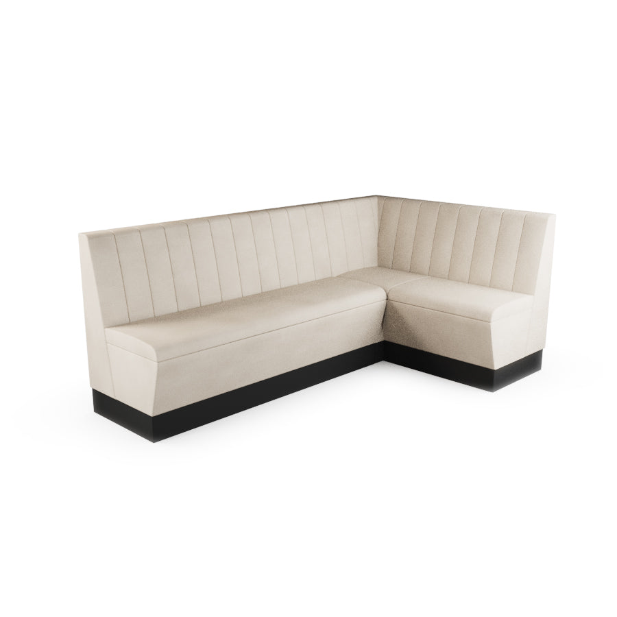 Large Corner Booth Set - Fluted Back