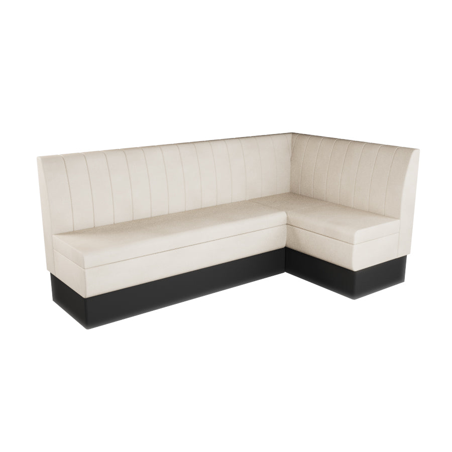 Large Corner Booth Set - Fluted Back