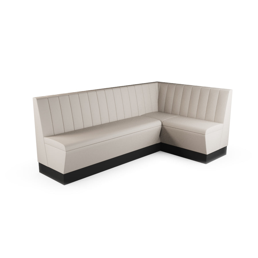 Large Corner Booth Set - Fluted Back