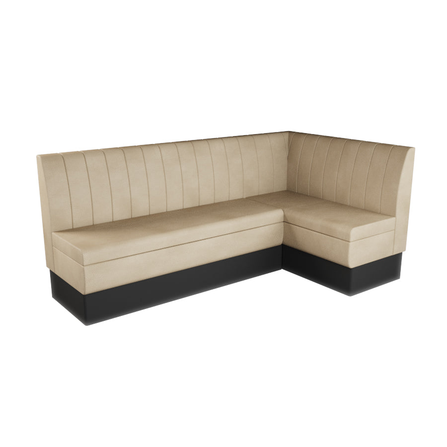 Large Corner Booth Set - Fluted Back