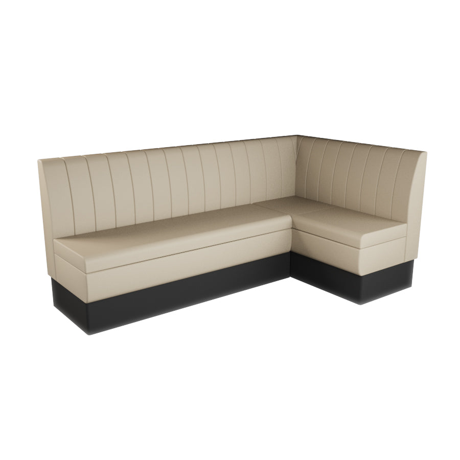 Large Corner Booth Set - Fluted Back