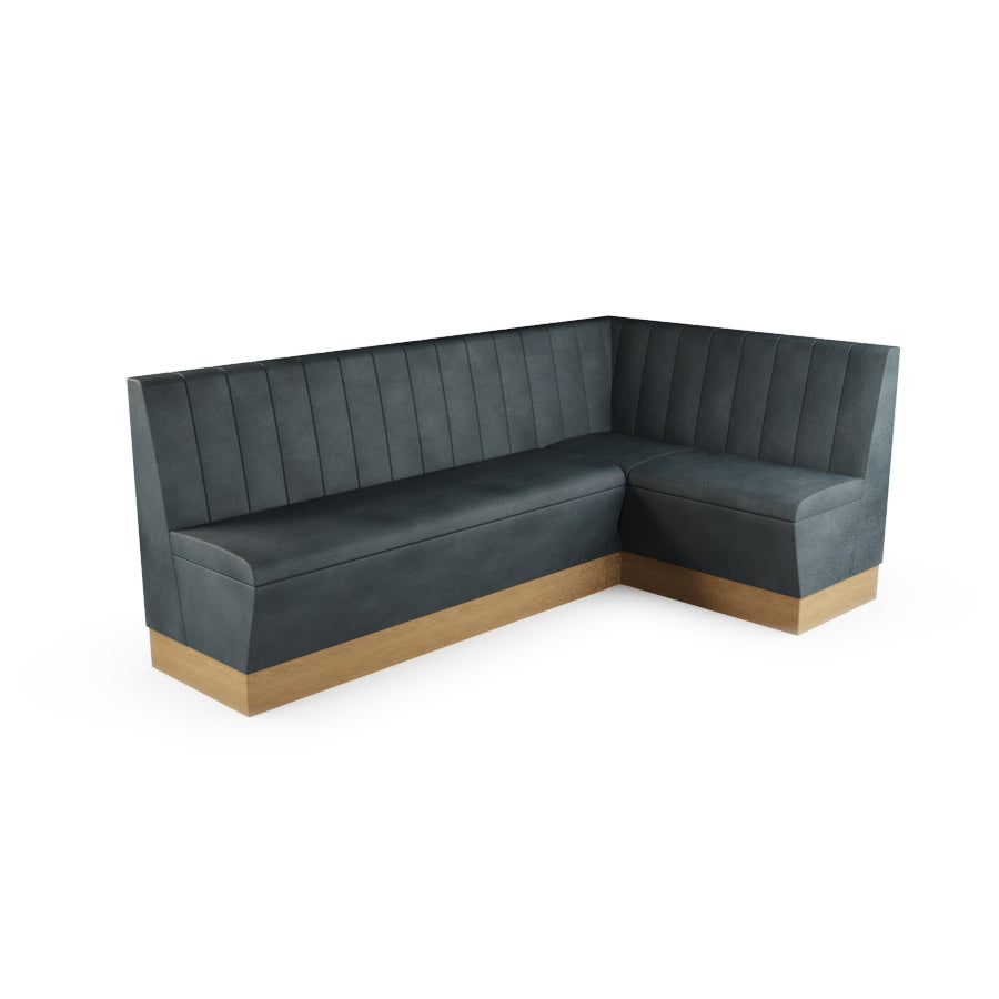 Large Corner Booth Set - Fluted Back