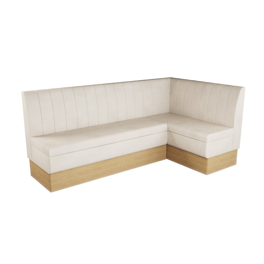 Large Corner Booth Set - Fluted Back