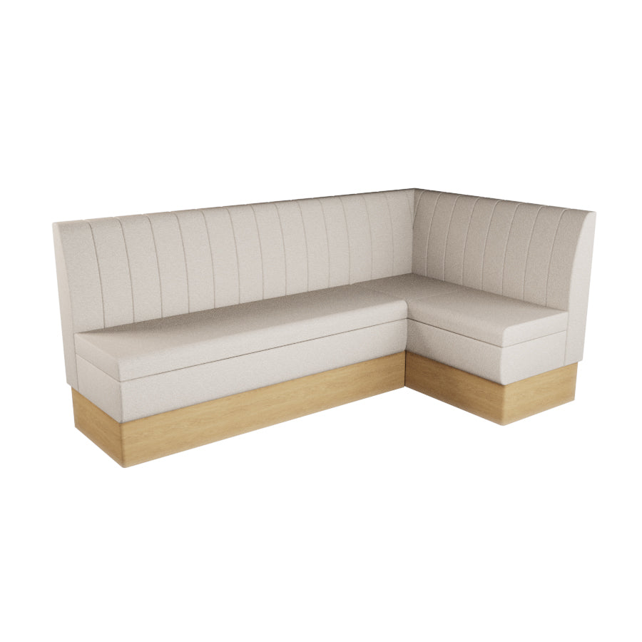 Large Corner Booth Set - Fluted Back