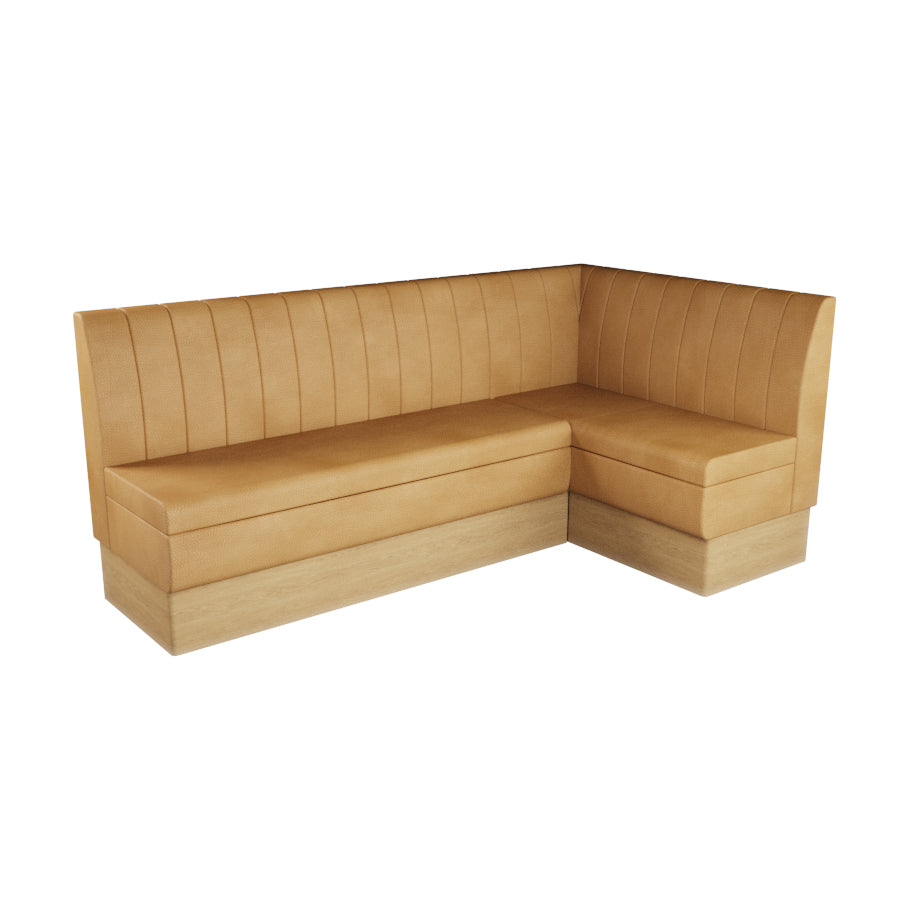 Large Corner Booth Set - Fluted Back