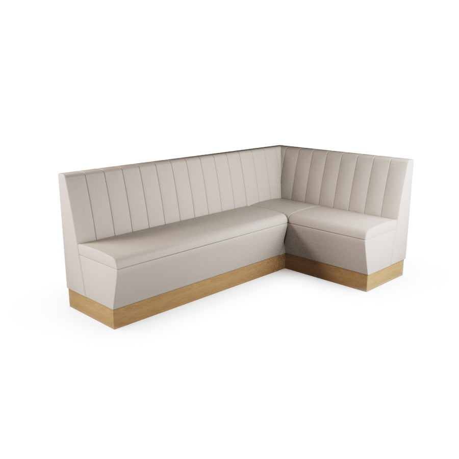 Large Corner Booth Set - Fluted Back