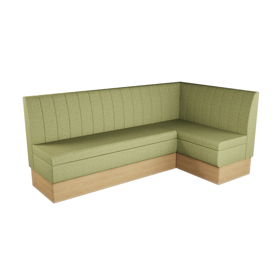 Large Corner Booth Set - Fluted Back