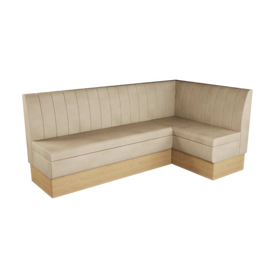 Large Corner Booth Set - Fluted Back