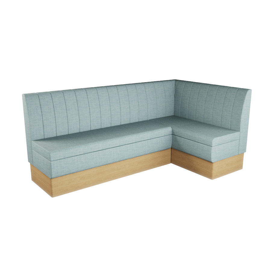 Large Corner Booth Set - Fluted Back