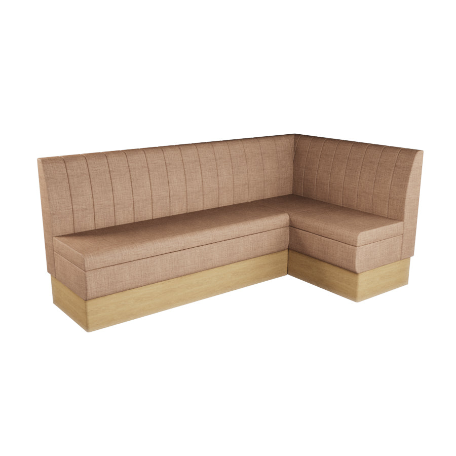 Large Corner Booth Set - Fluted Back