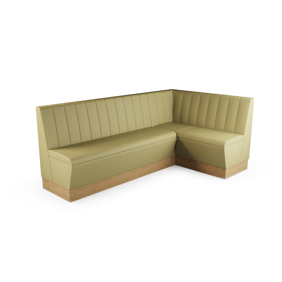 Large Corner Booth Set - Fluted Back