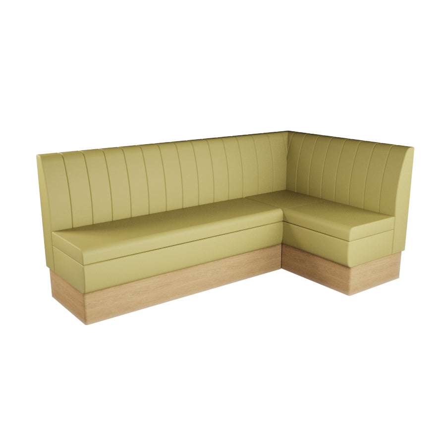 Large Corner Booth Set - Fluted Back