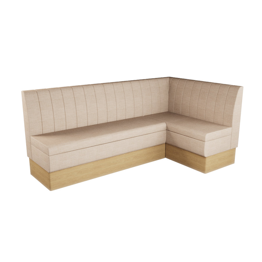Large Corner Booth Set - Fluted Back