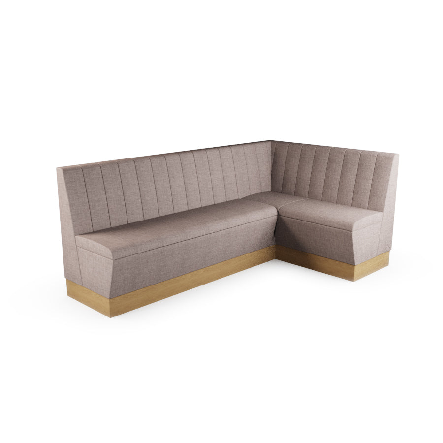 Large Corner Booth Set - Fluted Back