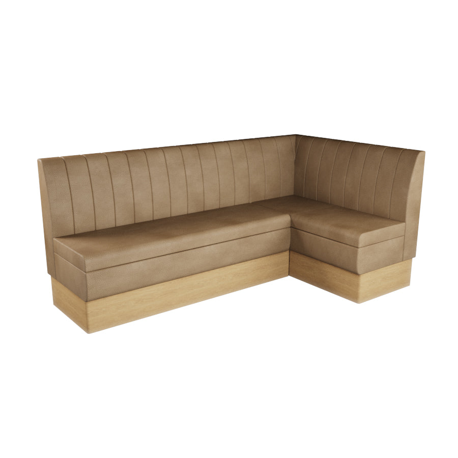 Large Corner Booth Set - Fluted Back