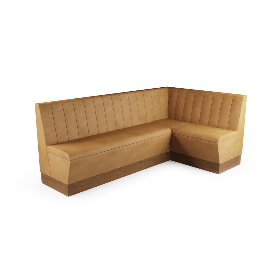 Large Corner Booth Set - Fluted Back