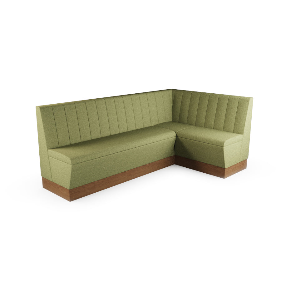 Large Corner Booth Set - Fluted Back