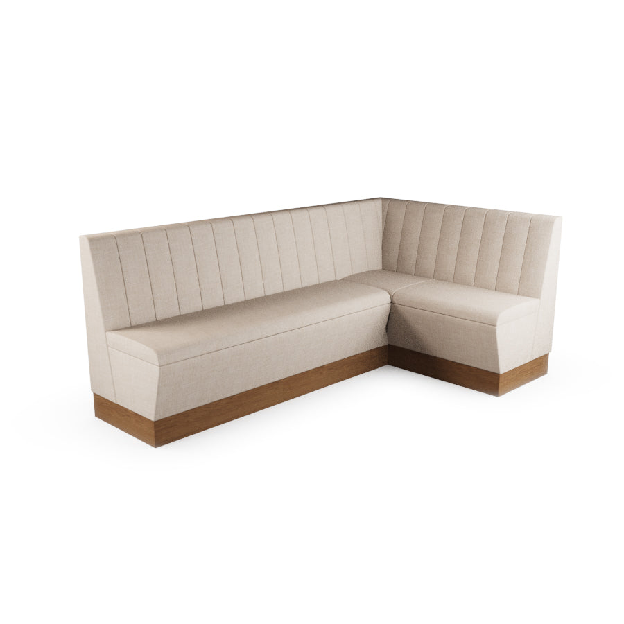 Large Corner Booth Set - Fluted Back