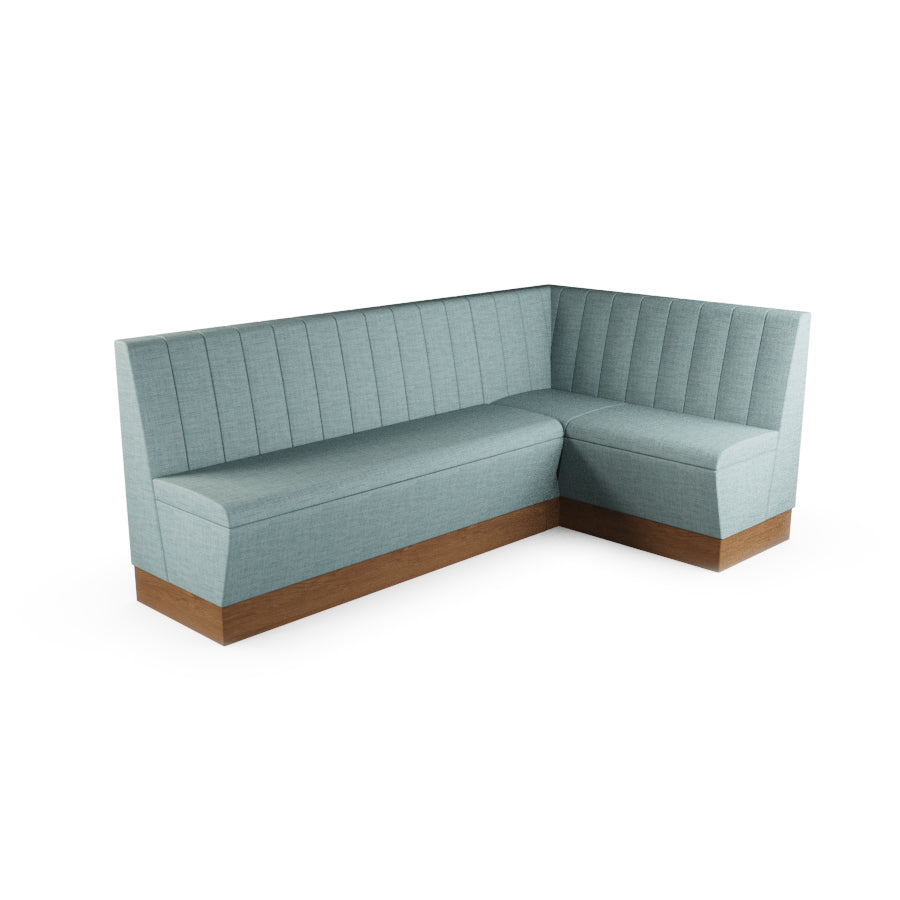 Large Corner Booth Set - Fluted Back
